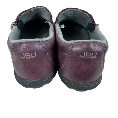 Jbu Jambu Burgundy Crimson Fabric Rubber Vegan Slip-On Comfort Anti-Slip Shoes 7