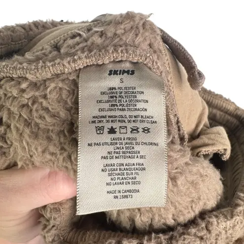 SKIMS NWT Small Women’s Teddy Bear Cozy Pants Desert Jogger Style Sherpa Brown