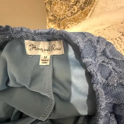 Honey and Rosie Blue Spaghetti Strap Mini Sundress