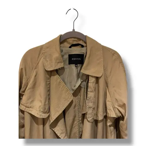 Babaton Aritzia XS Lawson Trench Coat Beige Long Open Front ASO Meghan Markle