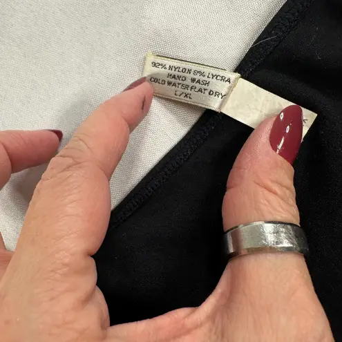 LAST TANG0 Black L/XL Sleeveless Scoop Neck Ruched Tank Top Size L