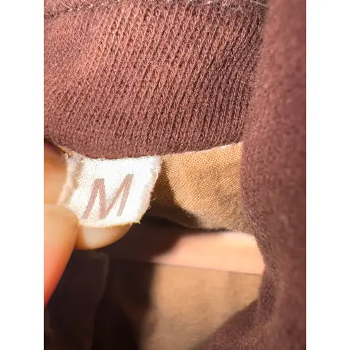 Vintage Y2K Garment Touch Corduroy Patchwork Brown Tan Hoodie Jacket Medium