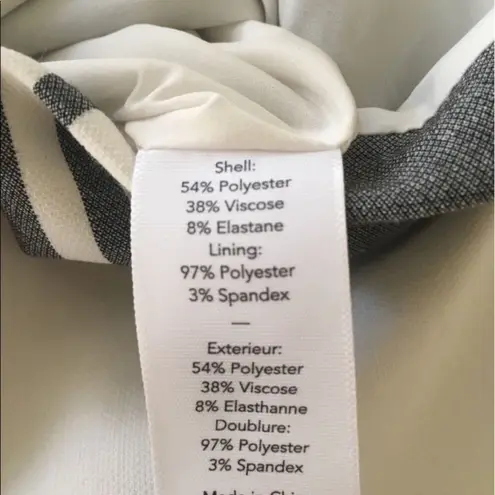 Elizabeth and James RARE!! Gray White Striped Pencil Skirt