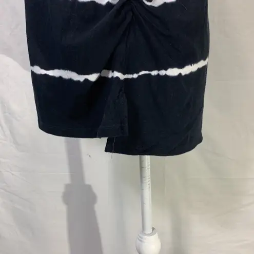 Isabel Maternity NWT Black White Tie Dye Side Ruched Tee Size S