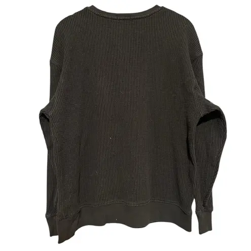 NUUDS Women’s Size M Black Waffle Knit Top & Pants Set Size M