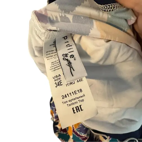 New! Profile by Gottex Tankini 34E / 34DD Shirred Underwire Tankini Top Blue Size undefined