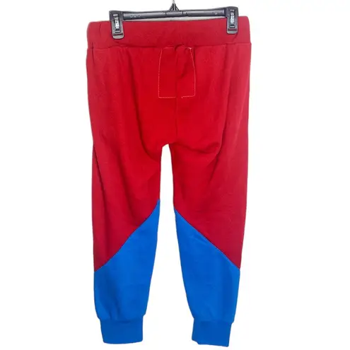 Aviator Nation Glider zip pocket joggers colorblock cherry Dresden blue size M