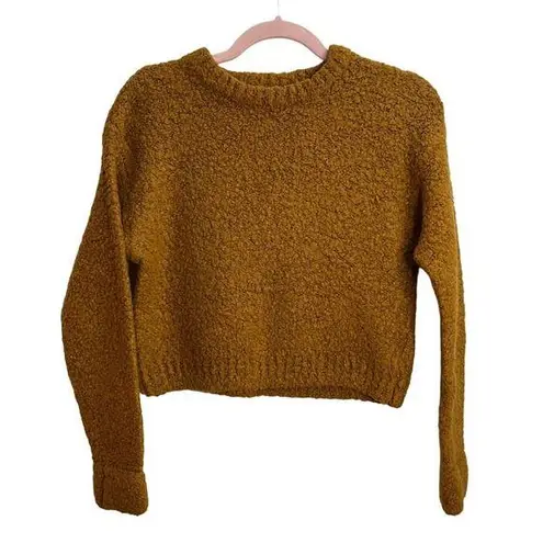 Weekday MTWTFSS  Mustard Yellow Wool Mohair Blend Sweater