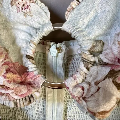 V. CHAPMAN floral puff sleeve cut