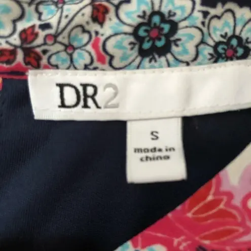 DR2 Daniel Rainn patchwork print sleeveless dress size S Blue