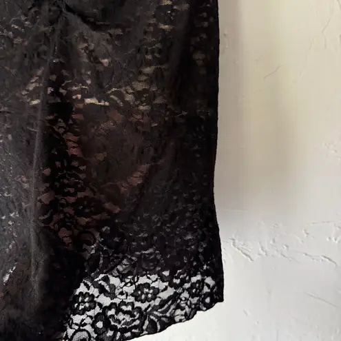 Y2K Cookie Cami Black Lace Sheer Whimsigoth Lingerie Tank Top Large