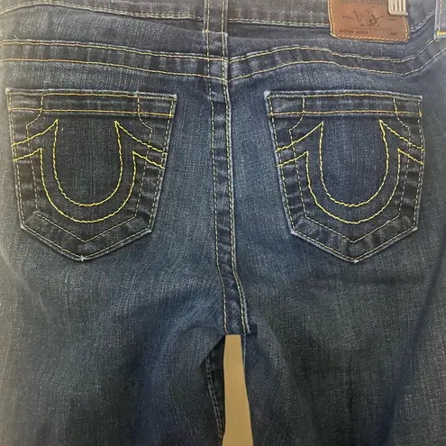 True Religion  Women’s Straight Leg Blue Jeans World Tour Section Avery Size 28