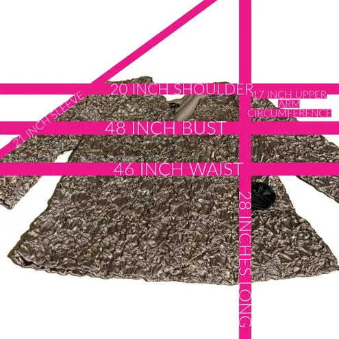 CACHET TAUPE & BLACK CRINKLED COCKTAIL TOP W/SEQUINS AND BLACK ROSETTE (3X) Brown