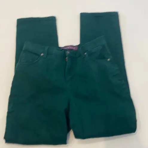 Gloria Vanderbilt Amanda Green Straight Leg High Rise Denim Jean EUC Sz 8