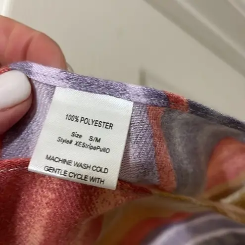 Woven Heart Pullover Kimono with Fringe