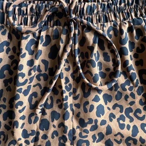 Sienna Sky  Leopard Cheetah Print Ruffle Shorts Size L