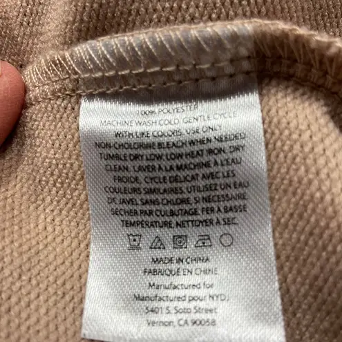 NYDJ Not Your Daughters Jeans Women's V-neck Knit Tank Top Size L/XL Tan Brown