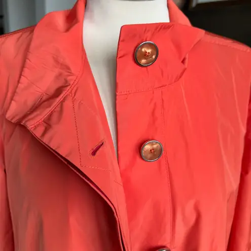 Anthropologie  Vibrant Orange Trench Coat