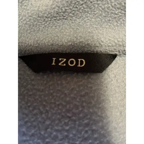 IZOD Blue Full Zip Fleece Jacket Women's Size Medium Preppy Classic Athleisure