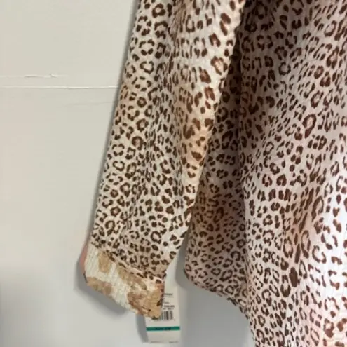 Alfred Dunner Jacket Womens 16 Pink Brown Floral Animal Print Quilted Statement