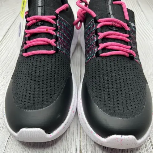 All In Motion Athletic Sneakers Black Mesh Breathable Running Shoes Pink Laces Size 6 - Image 3