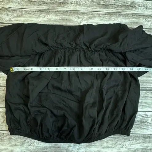 Glamorous Nasty Gal Women's Black Cropped Off-The-Shoulder Blouse S SM Small NWT