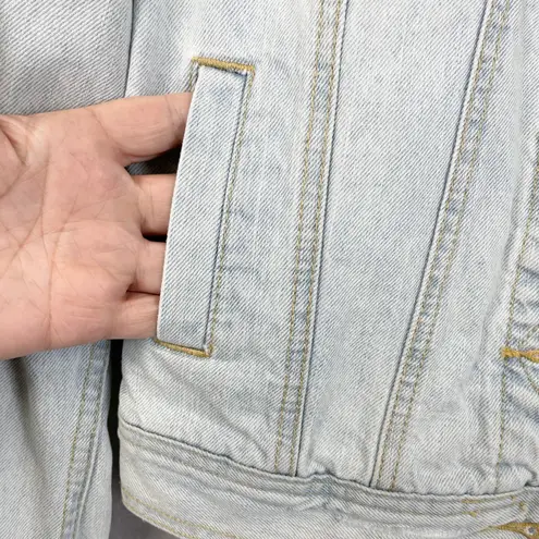 Mossimo Women Denim Jacket Small Light Wash Y2K Grunge Streetwear Retro Baddie Blue