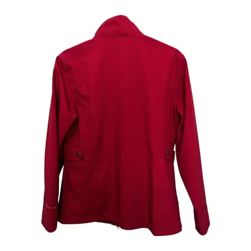 Free Country Size M Med Red Softshell Zip Jacket Faux Fur Lined Poly Spandex