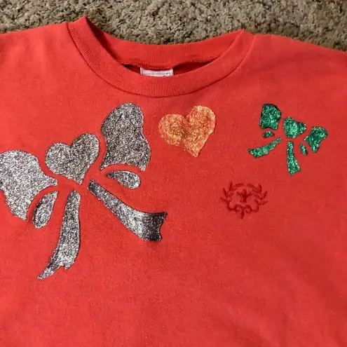 Vintage Carbon Copies Red Sweatshirt Glitter Paint Womens S? Used Size undefined