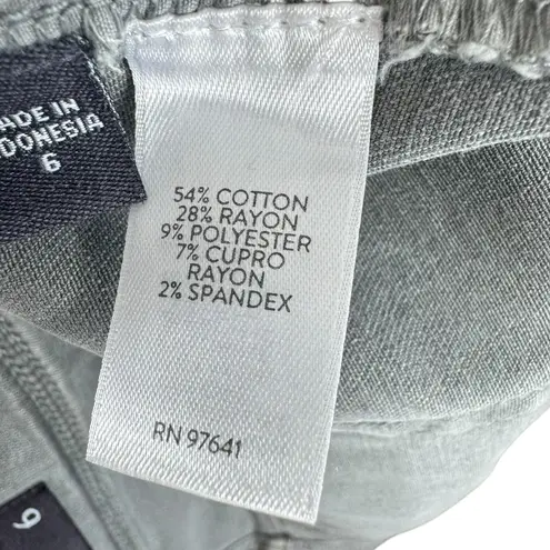 J. Jill Denim Authentic Fit Gray Slim Ankle Cotton Blend Mid Rise Jeans Size 6