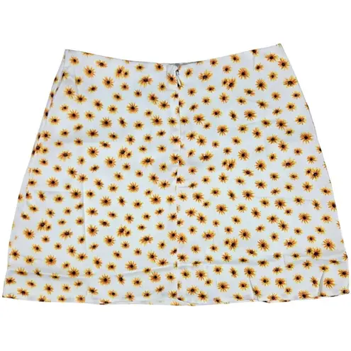 We Wore What Mini Slip Skirt in Ditsy Daisies S NWT