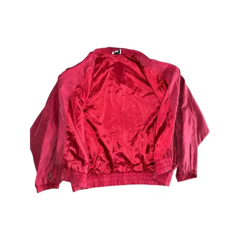 Vintage 90s Silk Red Bomber Jacket Women’s Large by Bold Spirit