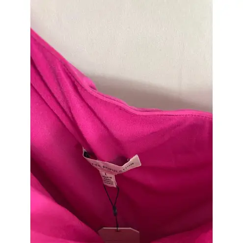 Dress the Population NWT Martine Stretch One Shoulder Dress Fuchsia Large