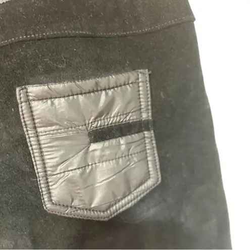 Quilted and Velvet Black Drawstring Trouser 31 EUC Black