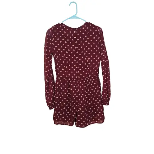 Abercrombie & Fitch Abercrombi  & Fitch Floral Flower Romper V Cut Long Sleeve Size 2 Long Sleeve thumbnail 2