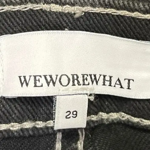 We Wore What Danielle Women's Black Button Fly High Waist Straight Denim Jeans 29