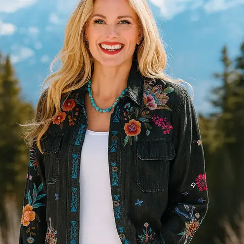 Johnny Was Francisca Floral Heavily Embroidered Jacket NWT RARE