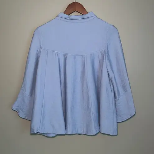 IC by Connie K Light Blue Swing Top Size Small