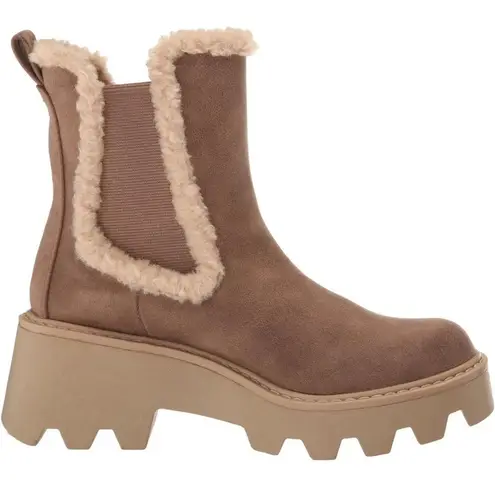 DV By Dolce Vita Vinny Lug Sole Plarform Bootie Ankle Boot Brown/Tan 6.5 Brown