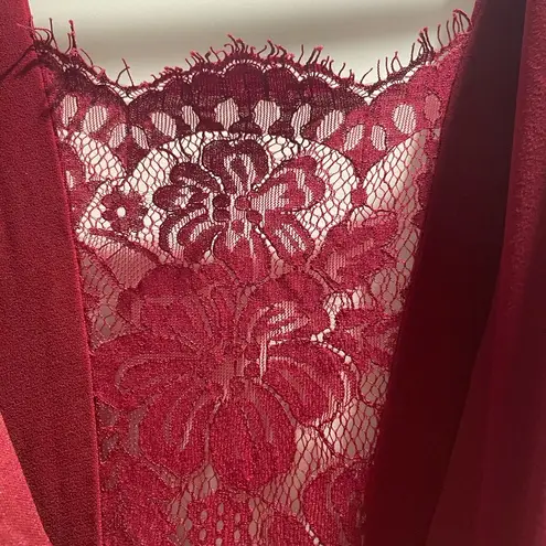 NWT. Kiska Burgundy Lace Wide