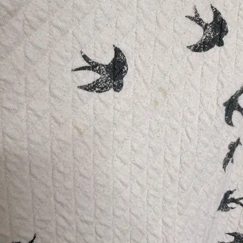 Sonoma  Quilted Light Pink Cotton Shirt Top Women’s Size XL Bird Print