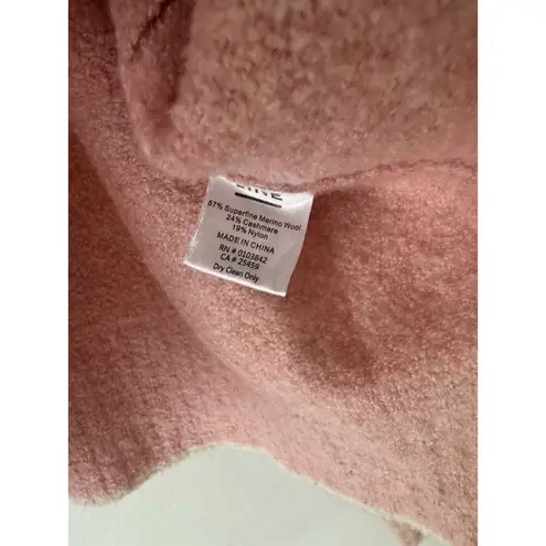 Line Light Pink Wool Cashmere Blend Boxy V Neck Oversized Sweater Size Medium