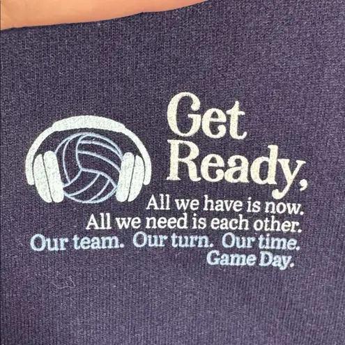 Lucky Dog Just Hoods Navy Blue Thick Volleyball Sweatshirt Size Small