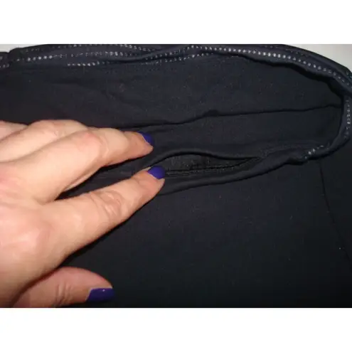 prAna NWT New Black Selwyn Leggings Womens Yoga L High Waist Polka Dots Ruched