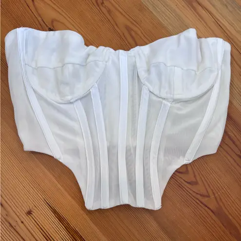 Bardot  Lithium Mesh Bustier Top in Orchid White | Size 8 | Medium