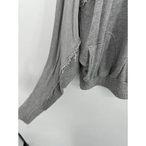 Free People Movement Windy Meadow Hoodie Heather Grey Women Small Oversized Gray