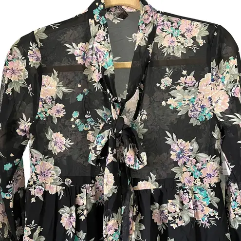 Ban Jara NWT, Floral Babydoll Mini Dress, Sz XS