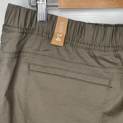 prAna Double Peak Skort Skirt Size 14 Color Mud Khaki Gorpcore Hiking Cotton NWT