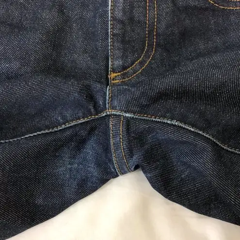 Crippen Dark Rinse Denim Slim Straight Cropped Jeans Deep Blue Size 24