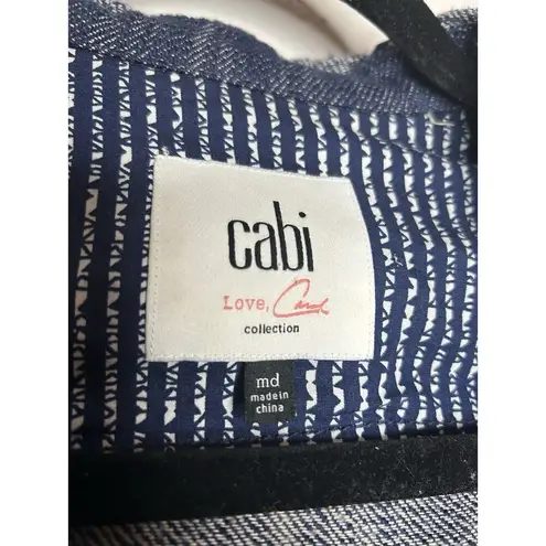 CAbi  Adventure Anorak Jacket Blue Size Medium 100% Cotton Pockets Style 5100